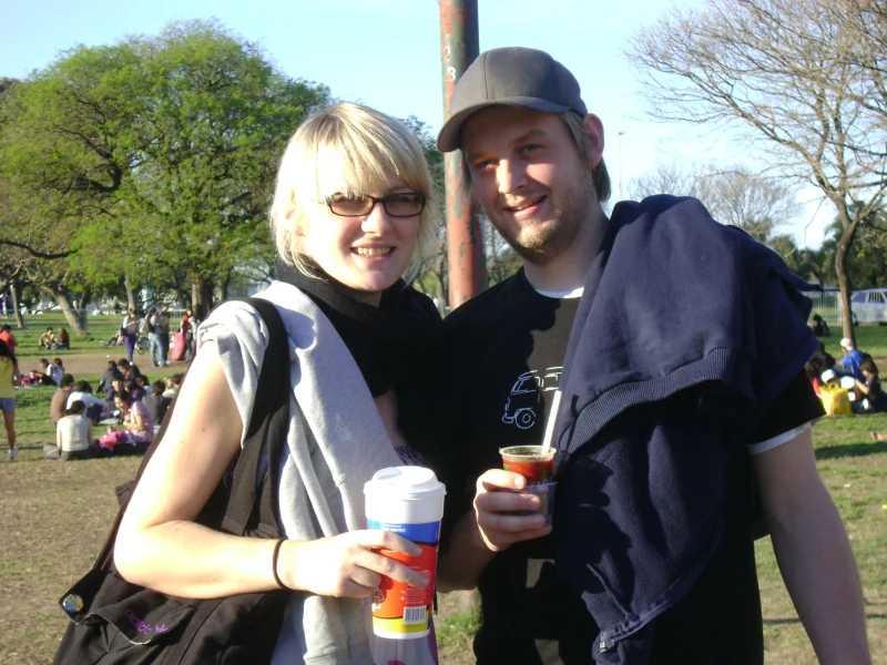 Verbum students sharing mate during their time in Buenos Aires